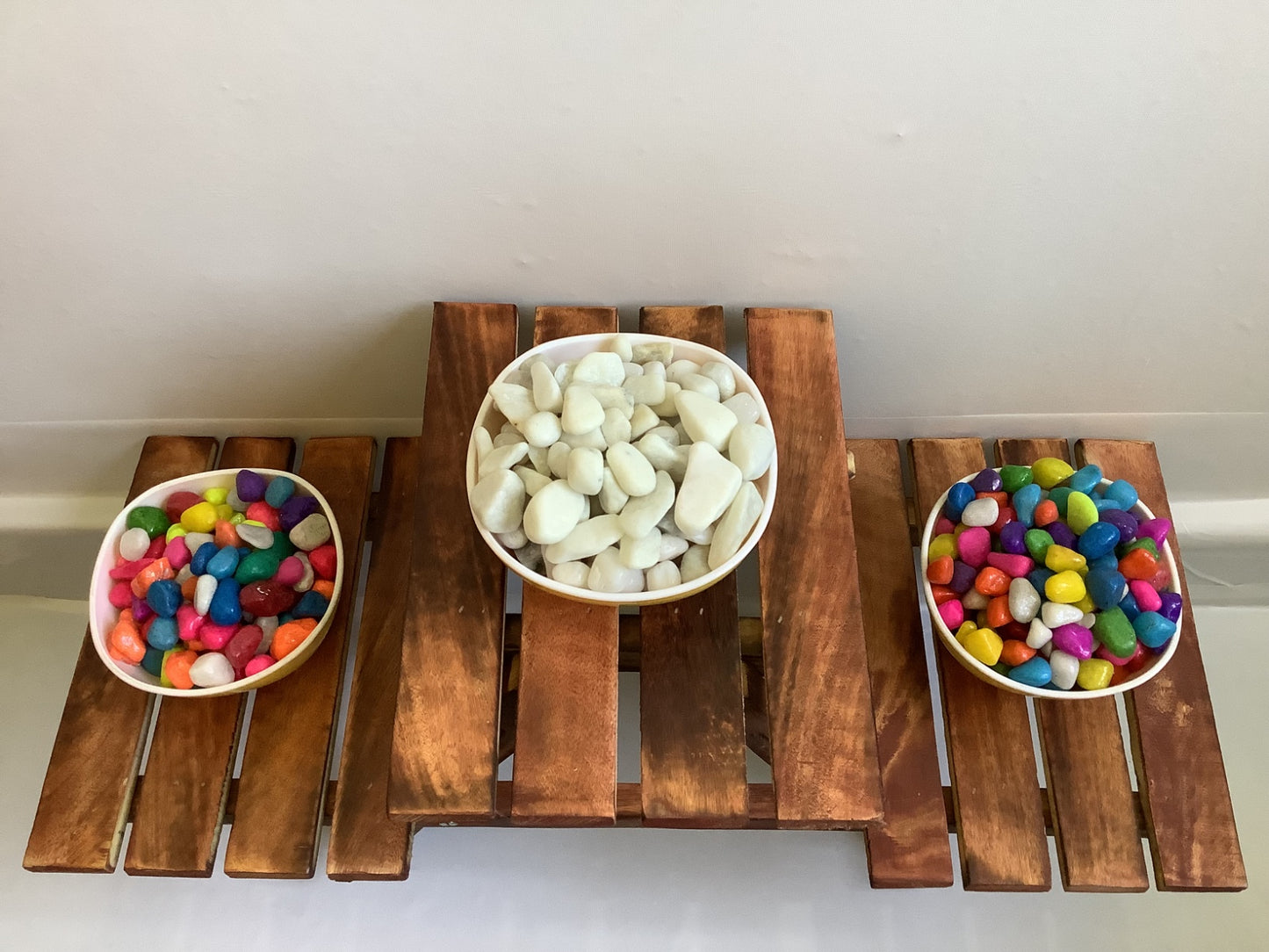 WHITE AND COLOURFUL STONES